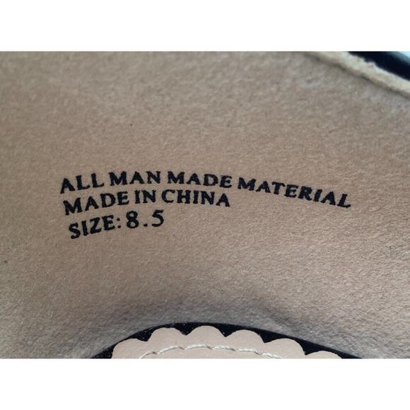 Isaac Mizrahi New York Size 8.5 Slides Woven Brown White Black Chic EUC - Picture 4 of 8